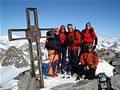 Rheinwaldhorn (Adula), 3402m mit Eva, Martin, Roli, Walti und Angi